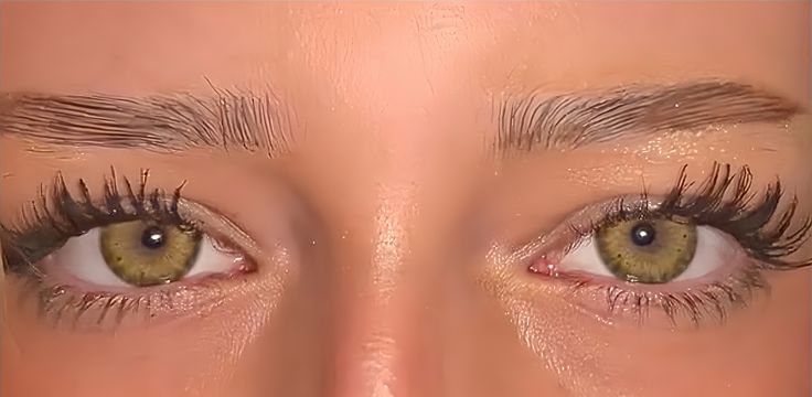 Ojos sin lentes de contacto